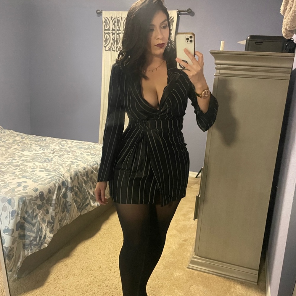 NWT Zara black Blazer Mini Dress Tuxedo